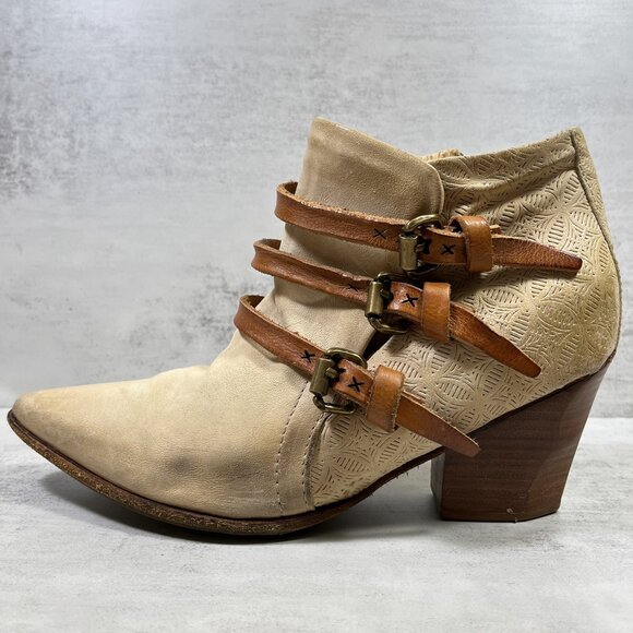 A.S.98 Airstep Strappy Buckle Pointed Toe Booties - Women's Size EU 41 / US 10 - Picture 1 of 10
